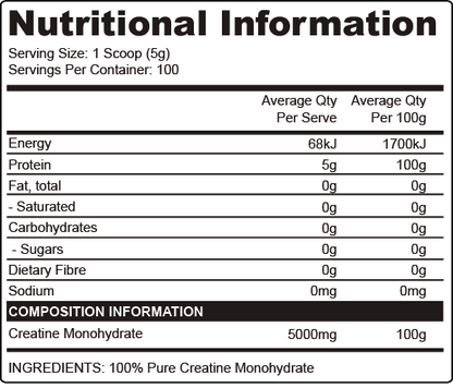 Day 1 Creatine Monohydrate